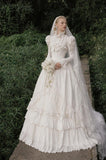 Load image into Gallery viewer, Ivory Refined Bridal Gown with Full-Length Silhouette, Wedding Dress for Garden Wedding