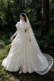 Load image into Gallery viewer, Ivory Classic Bridal Gown with Full-Length Silhouette, Wedding Dress for Garden Wedding