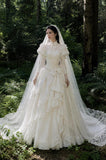 Load image into Gallery viewer, Ivory Classic Bridal Gown with Full-Length Silhouette, Wedding Dress for Garden Wedding