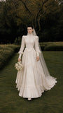 Load image into Gallery viewer, Ivory Refined Bridal Gown with Formal Bridal Look, Wedding Dress for Garden Wedding