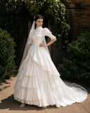 Load image into Gallery viewer, Ivory Graceful Bridal Gown with Formal Bridal Look, Wedding Dress for Garden Wedding