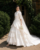 Load image into Gallery viewer, Ivory Graceful Bridal Gown with Formal Bridal Look, Wedding Dress for Garden Wedding