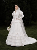 Load image into Gallery viewer, Ivory Graceful Bridal Gown with Full-Length Silhouette, Wedding Dress for Garden Wedding