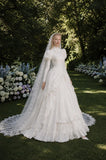 Load image into Gallery viewer, Ivory Classic Bridal Gown with Formal Bridal Look, Wedding Dress for Garden Wedding
