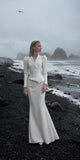 Load image into Gallery viewer, White Floor Length Formal Gown, Elegant Long Evening Dress for Gala and Special Occasion