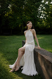 Load image into Gallery viewer, Ivory Long Formal Gown, Elegant Statement Evening Dress for Special Events