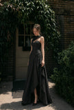 Load image into Gallery viewer, Black Long Formal Gown, Elegant Statement Evening Dress for Special Events