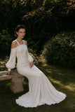 Load image into Gallery viewer, Ivory Elegant Floor Length Dress, Modern Formal Gown for Gala and Reception