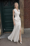 Load image into Gallery viewer, Ivory Tailored Pantsuit for Women, Elegant Formal Suit and Wedding Guest Outfit