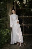Load image into Gallery viewer, White Statement Wedding Dress with Flowing Skirt and Refined Bridal Silhouette