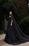 Load image into Gallery viewer, Black Gothic Wedding Dress with Elegant Train, Dark Romantic Bridal Gown