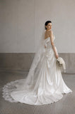 Load image into Gallery viewer, Ivory Formal Bridal Dress with Elegant Train, Romantic Wedding Gown