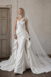 Load image into Gallery viewer, Ivory Formal Bridal Dress with Elegant Train, Romantic Wedding Gown