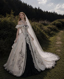 Load image into Gallery viewer, White Statement Wedding Dress with Flowing Skirt and Refined Bridal Silhouette