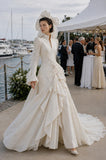 Load image into Gallery viewer, Ivory Statement Wedding Dress with Flowing Skirt and Refined Bridal Silhouette