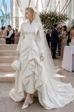 Load image into Gallery viewer, Ivory Bridal Gown with Flowing Train, Elegant Wedding Dress for Formal Ceremony