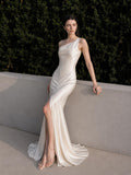 Load image into Gallery viewer, Ivory Formal Evening Dress with Refined Full Length Silhouette for Reception and Gala