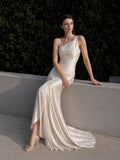 Load image into Gallery viewer, Ivory Formal Evening Dress with Refined Full Length Silhouette for Reception and Gala