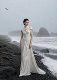 Load image into Gallery viewer, White Long Formal Gown, Elegant Statement Evening Dress for Special Events