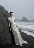 Load image into Gallery viewer, White Long Formal Gown, Elegant Statement Evening Dress for Special Events