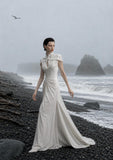 Load image into Gallery viewer, White Long Formal Gown, Elegant Statement Evening Dress for Special Events