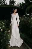 Load image into Gallery viewer, Ivory Floor Length Formal Gown, Elegant Long Evening Dress for Gala and Special Occasion