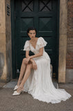 Load image into Gallery viewer, Ivory Long Formal Gown, Elegant Statement Evening Dress for Special Events