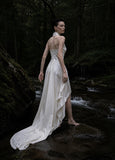 Load image into Gallery viewer, White One Shoulder Dress, Elegant Formal Evening Gown for Reception and Gala