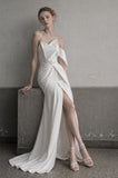 Load image into Gallery viewer, Ivory Long Formal Gown, Elegant Statement Evening Dress for Special Events
