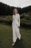 Load image into Gallery viewer, White Long Blazer Dress, Tailored Formal Outfit for Reception and Evening Event