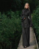 Load image into Gallery viewer, Silver Gray Tailored Suit for Women, Modern Formal Evening and Gala Outfit