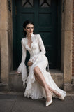 Load image into Gallery viewer, Ivory Long Formal Gown, Elegant Statement Evening Dress for Special Events