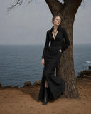 Load image into Gallery viewer, Black Tailored Suit for Women, Elegant Formal Evening and Special Occasion Outfit