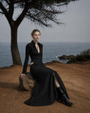 Load image into Gallery viewer, Black Tailored Suit for Women, Elegant Formal Evening and Special Occasion Outfit