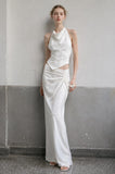 Load image into Gallery viewer, White Floor Length Formal Gown, Elegant Long Evening Dress for Gala and Special Occasion