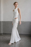 Load image into Gallery viewer, White Floor Length Formal Gown, Elegant Long Evening Dress for Gala and Special Occasion
