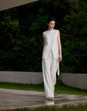 Load image into Gallery viewer, Ivory Sleeveless Column Dress, Elegant Formal Gown for Reception and Evening Event