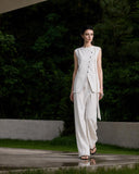 Load image into Gallery viewer, Ivory Sleeveless Column Dress, Elegant Formal Gown for Reception and Evening Event