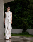 Load image into Gallery viewer, Ivory Sleeveless Column Dress, Elegant Formal Gown for Reception and Evening Event