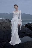 Load image into Gallery viewer, White Elegant Floor Length Dress, Modern Formal Gown for Gala and Reception