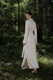 Load image into Gallery viewer, White Blazer Skirt Suit, Tailored Formal Two Piece Outfit for Reception and Event