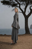 Load image into Gallery viewer, Silver Gray Sculptural Suit, Statement Formal Outfit for Gala and Special Event
