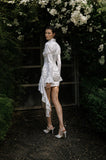 Load image into Gallery viewer, Ivory Structured Mini Dress, Modern Formal Party Dress for Reception and Event
