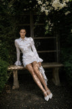 Load image into Gallery viewer, Ivory Structured Mini Dress, Modern Formal Party Dress for Reception and Event