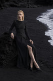 Load image into Gallery viewer, Black Elegant Floor Length Dress, Modern Formal Gown for Gala and Reception