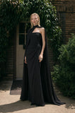 Load image into Gallery viewer, Black Elegant Floor Length Dress, Modern Formal Gown for Gala and Reception