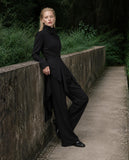 Load image into Gallery viewer, Black Formal Evening Dress with Refined Full Length Silhouette for Reception and Gala
