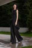 Load image into Gallery viewer, Black Formal Evening Dress with Refined Full Length Silhouette for Reception and Gala