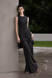 Load image into Gallery viewer, Black Formal Evening Dress with Refined Full Length Silhouette for Reception and Gala