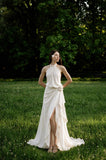 Load image into Gallery viewer, Ivory Long Formal Gown, Elegant Statement Evening Dress for Special Events